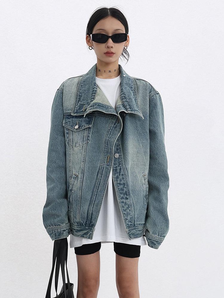 Acubi Asymmetrical Denim Jacket