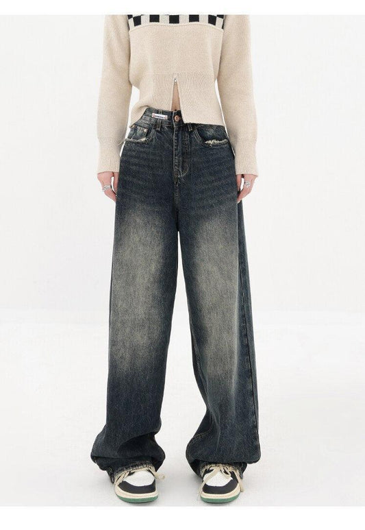 Acubi Wide Leg Dark Jeans