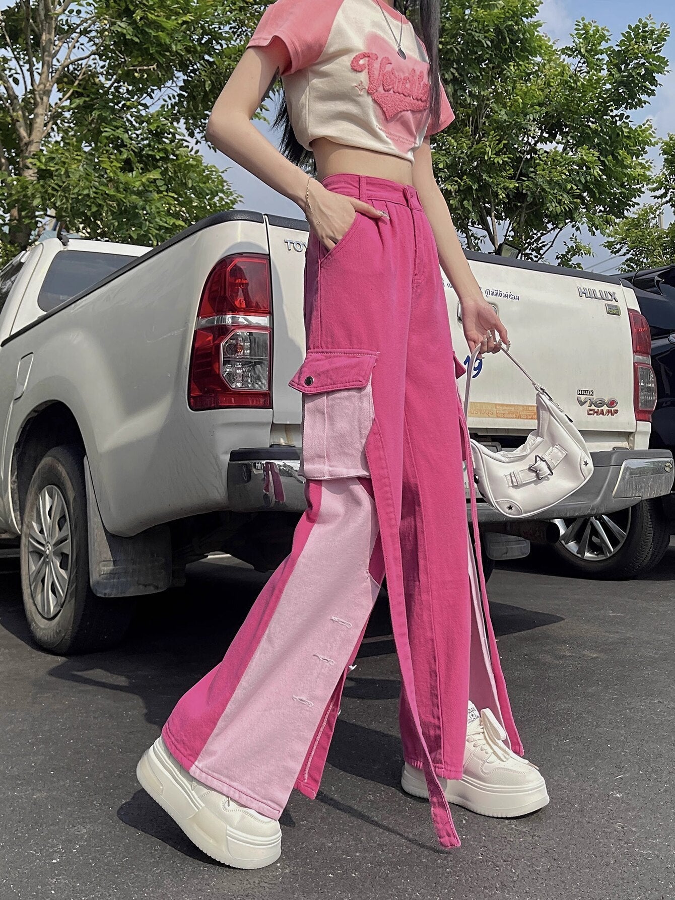 Barbie Patchwork Cargo Pants