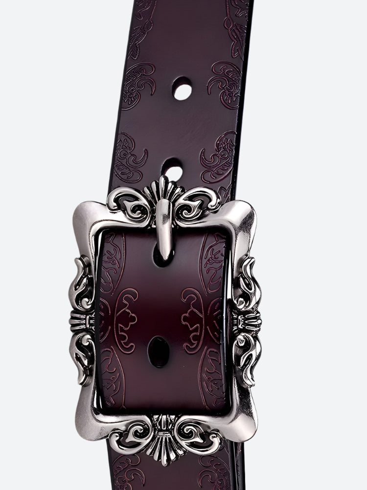 Baroque Faux Leather Belt