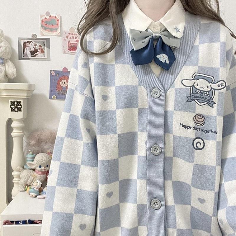 Cinnamoroll Buttoned Blue Cardigan