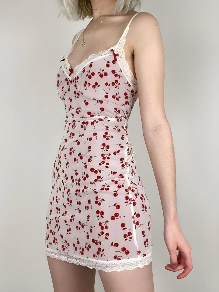 Coquette Cherry Mini Dress