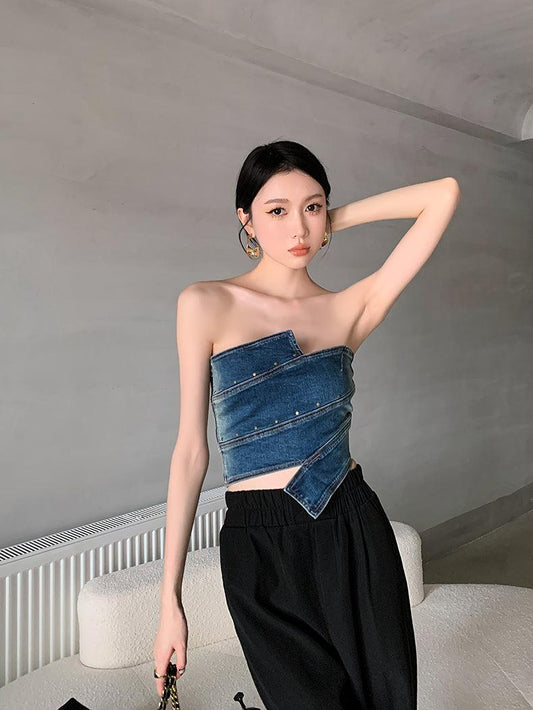 Denim Tube Top