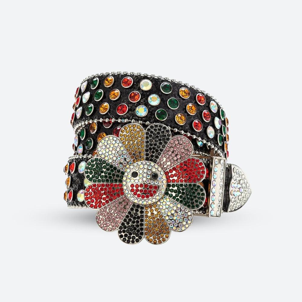 Disco Cowgirl Flower Buckle Belt