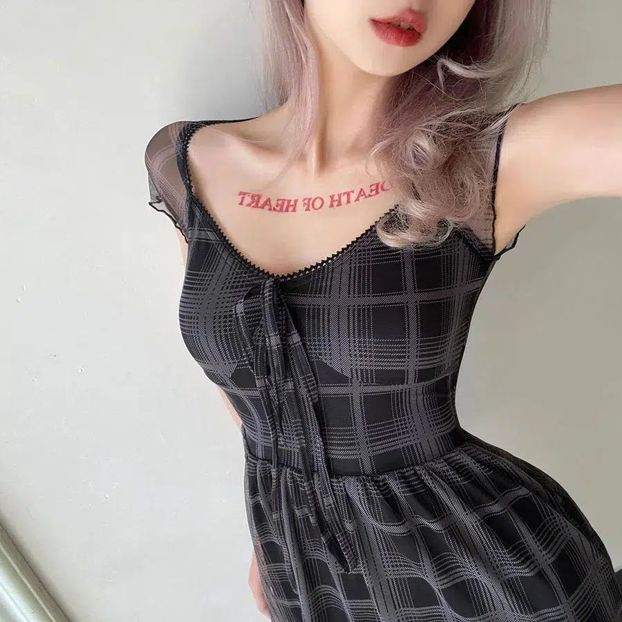 Goth Plaid Mini Dress