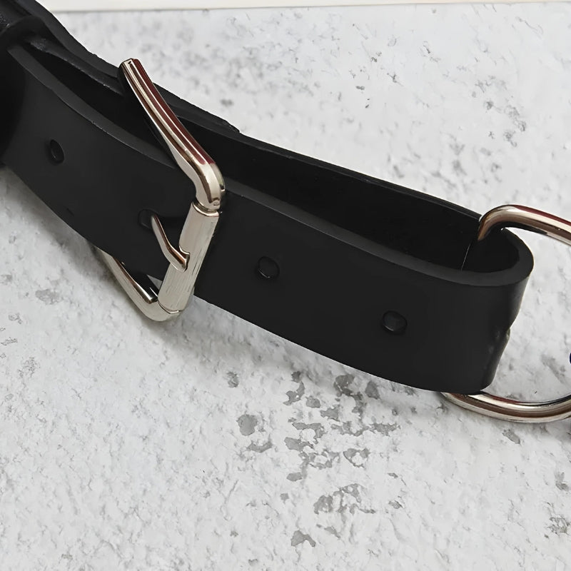 Grunge Lock Faux Leather Chain Belt