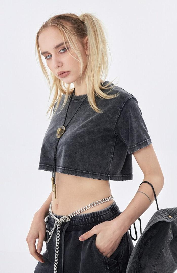 Grunge Washed Crop Top