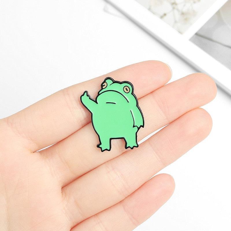 Middle Finger Frog Pins