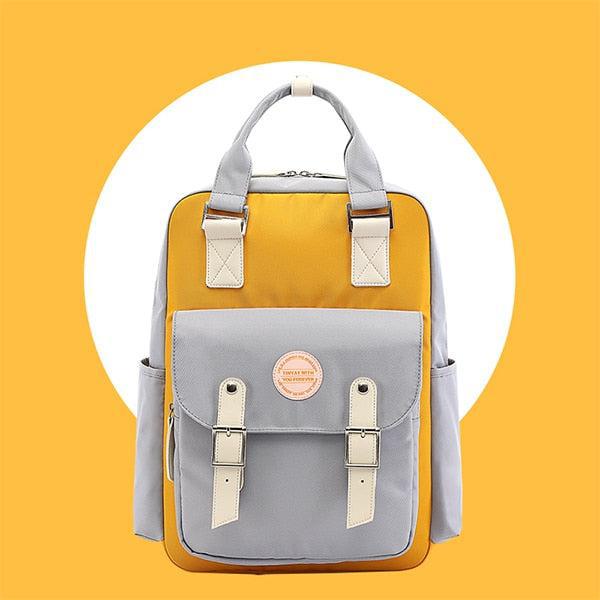 Multicolor Pastel School Backpack