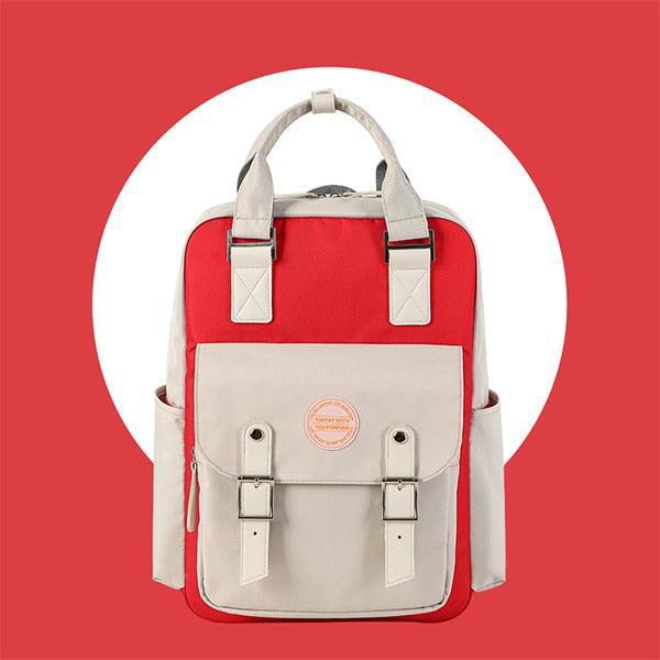 Multicolor Pastel School Backpack