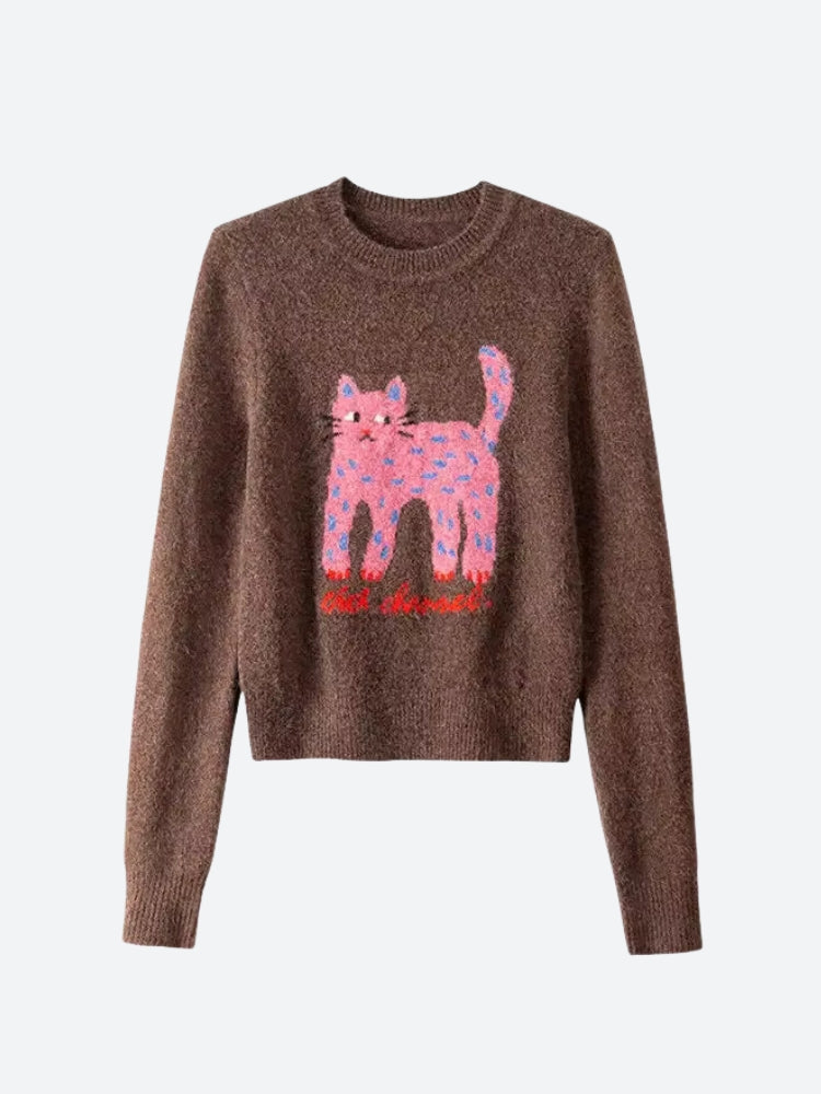 Pink Cat Sweater