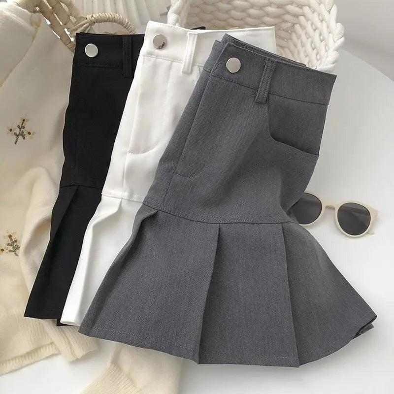 Pleated College Mini Skirt