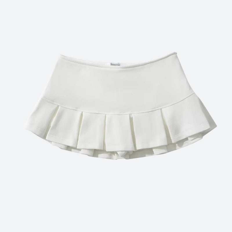 Pleated Micro Mini Skort