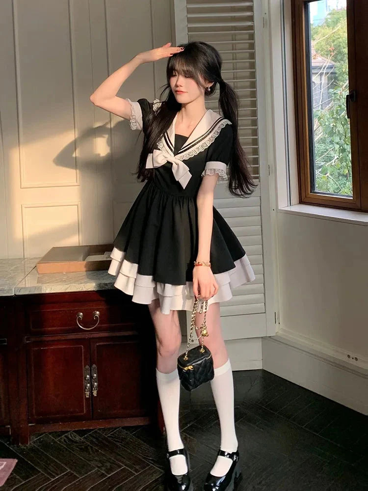 Sailor Collar Mini Dress