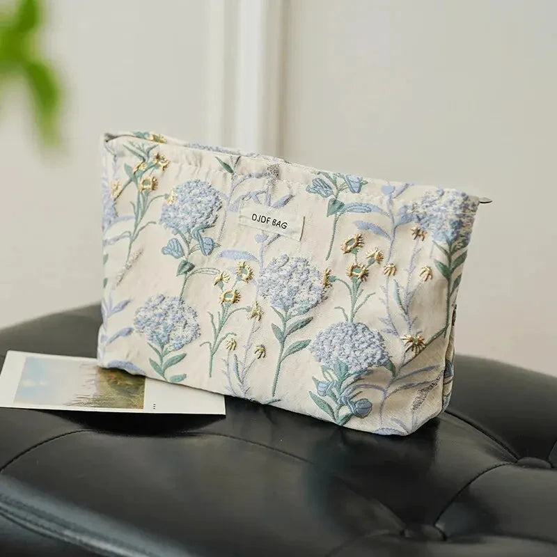 Soft Girl Floral Makeup Bag