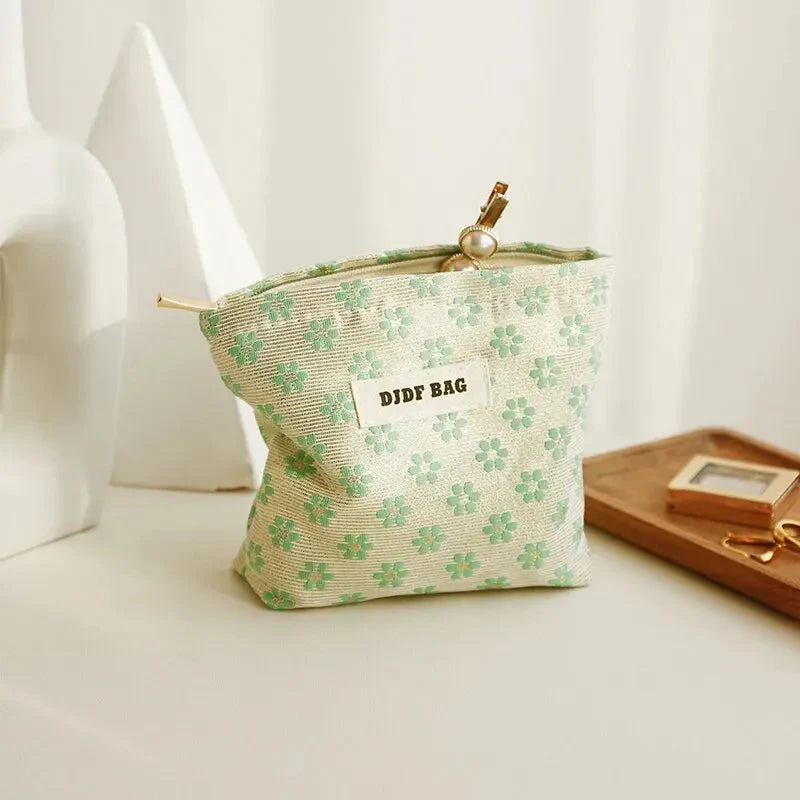 Soft Girl Floral Mini Makeup Bag