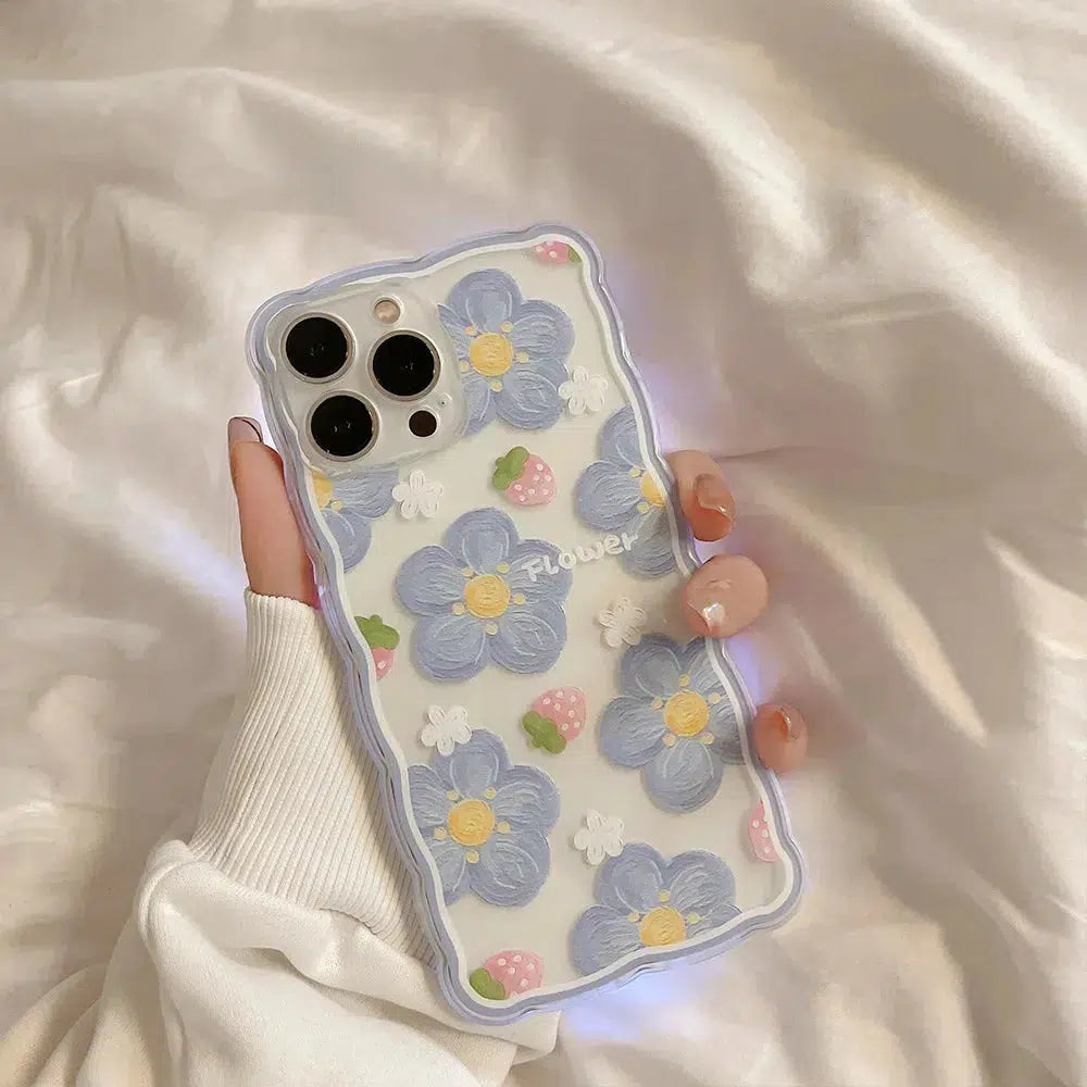 Soft Girl Flowers Clear Phone Case