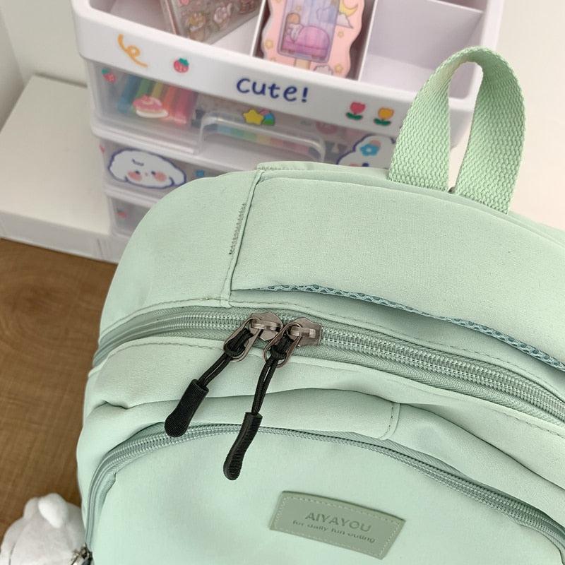 Soft Girl Waterproof School Backpack