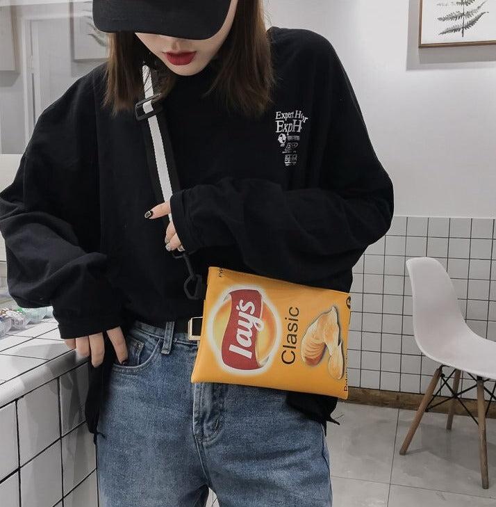 Weirdcore Lays Chips Crossbody Bag