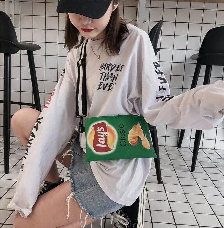 Weirdcore Lays Chips Crossbody Bag