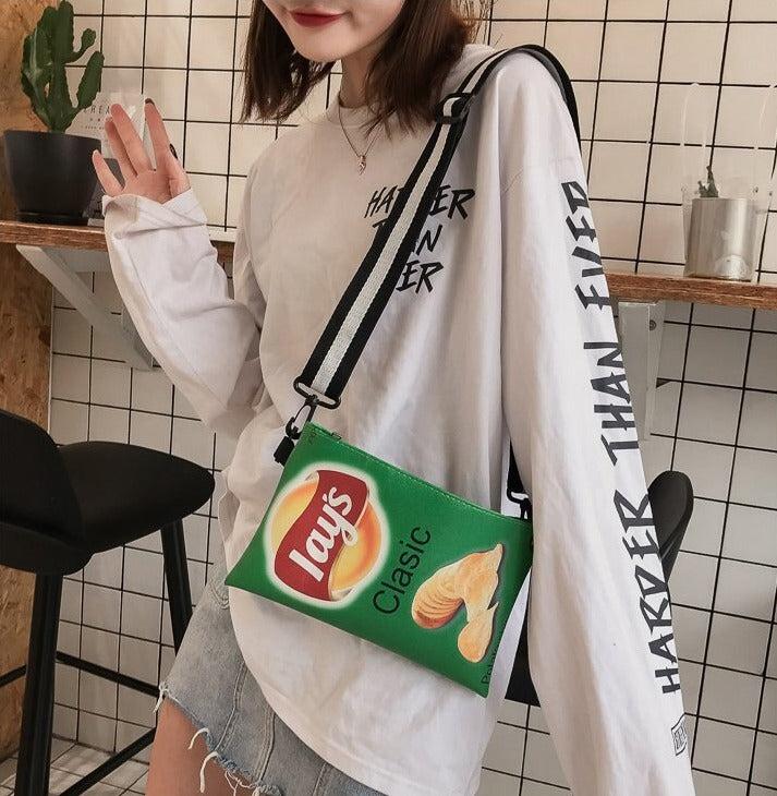 Weirdcore Lays Chips Crossbody Bag