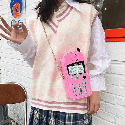 Weirdcore Retro Mobile Phone Shaped Handbag