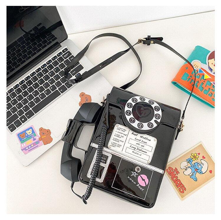 Weirdcore Retro Phone Shaped Crossbody Bag