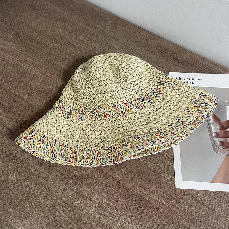 Woven Straw Bucket Hat