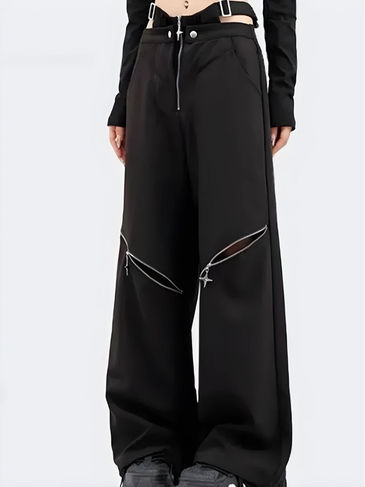 Y2K Cut Out Waist Pants