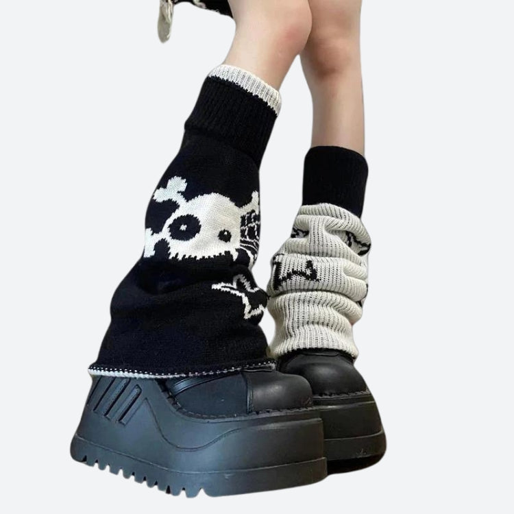 Y2K Grunge Reversible Leg Warmers