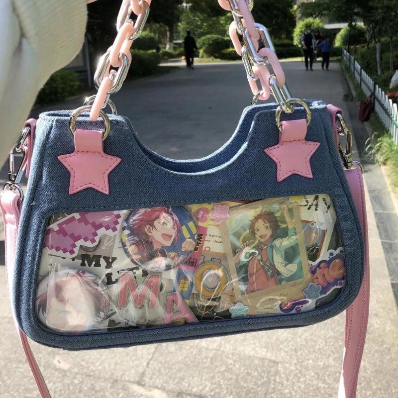 Y2k Star Transparent Denim Bag